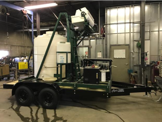 SWAT TLC 500 — can be moved by forklift or mounted on a trailer, as shown.